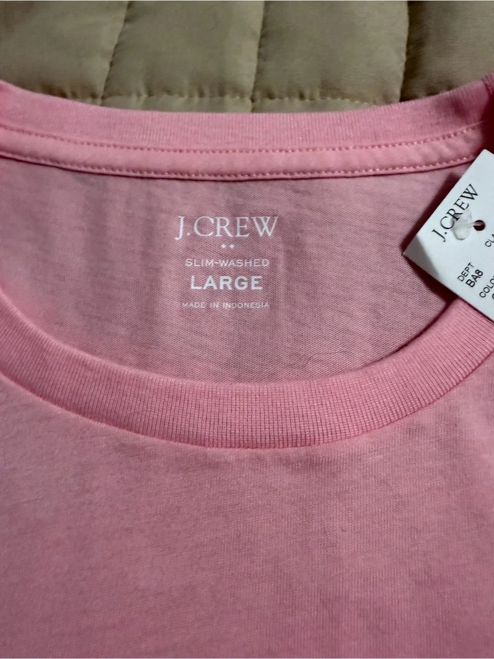J. Crew Mens Pink Short Sleeve Pocket Tee